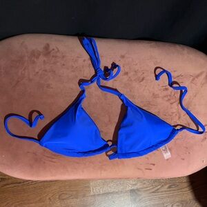 Blue bikini top
